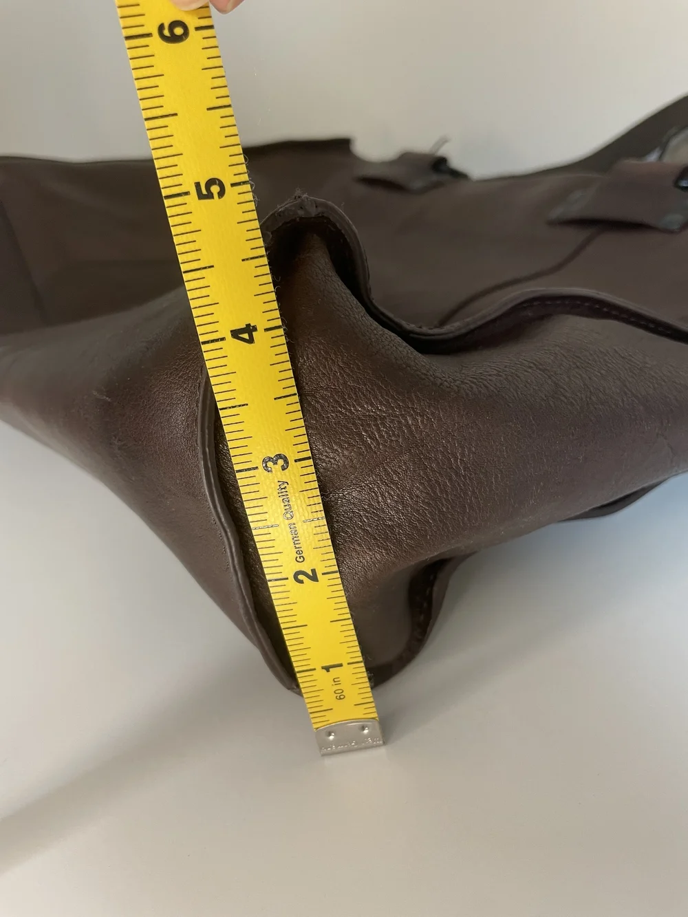 Barneys New York Dark Brown Leather Messenger Bag
